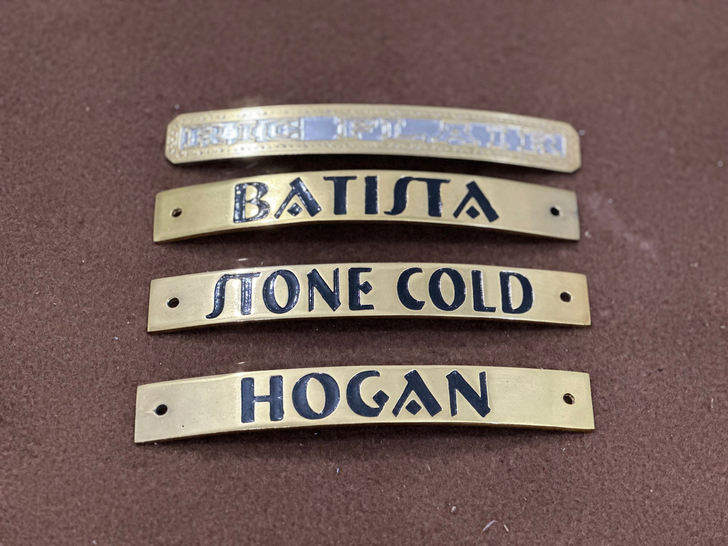 Custom Championship Belt Name Plates – Personalized Engraved Plates for Title Belts