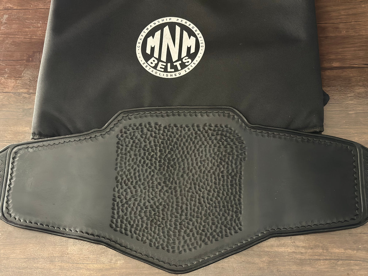Hand-Tooled Leather Sendout Strap for NL WWE World Heavyweight Championship