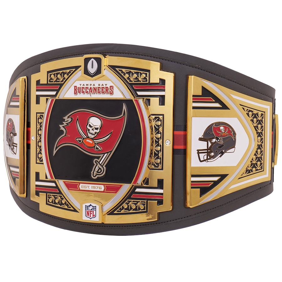 Decorative belt with Tampa Bay Buccaneers logo on a white background