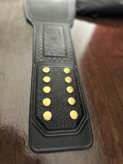 Hand-Tooled Leather Sendout Strap for NL WWE World Heavyweight Championship