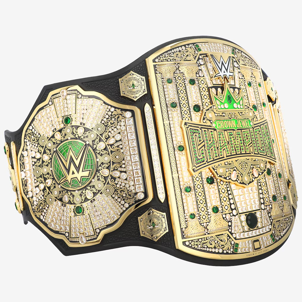 Men’s Crown Jewel Championship Belt – Premium Gold Plated Replica Title
