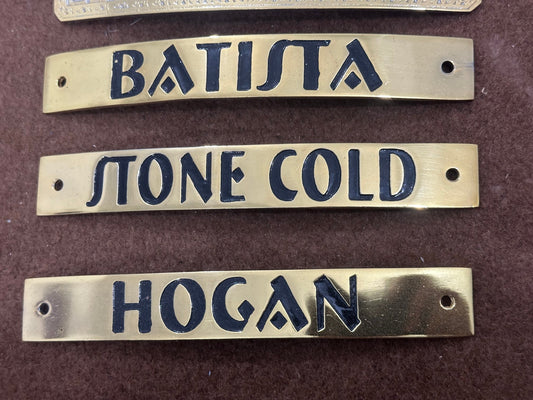 Custom Championship Belt Name Plates – Personalized Engraved Plates for Title Belts