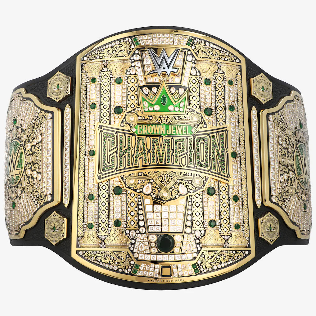 Men’s Crown Jewel Championship Belt – Premium Gold Plated Replica Title