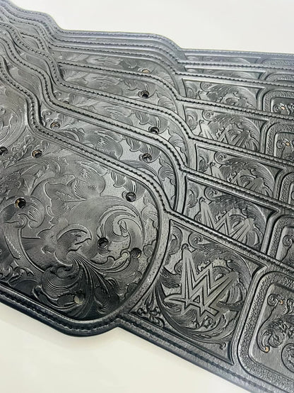 Hand-Tooled Leather Sendout Strap for 2023 WWE World Heavyweight Championship
