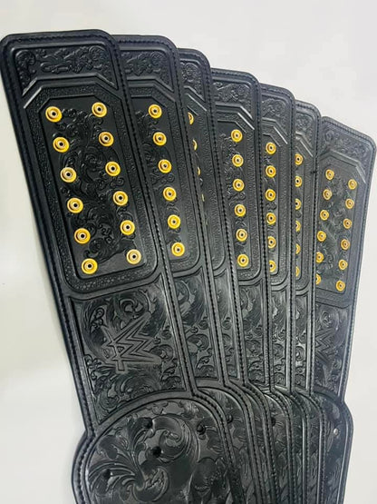 Hand-Tooled Leather Sendout Strap for 2023 WWE World Heavyweight Championship