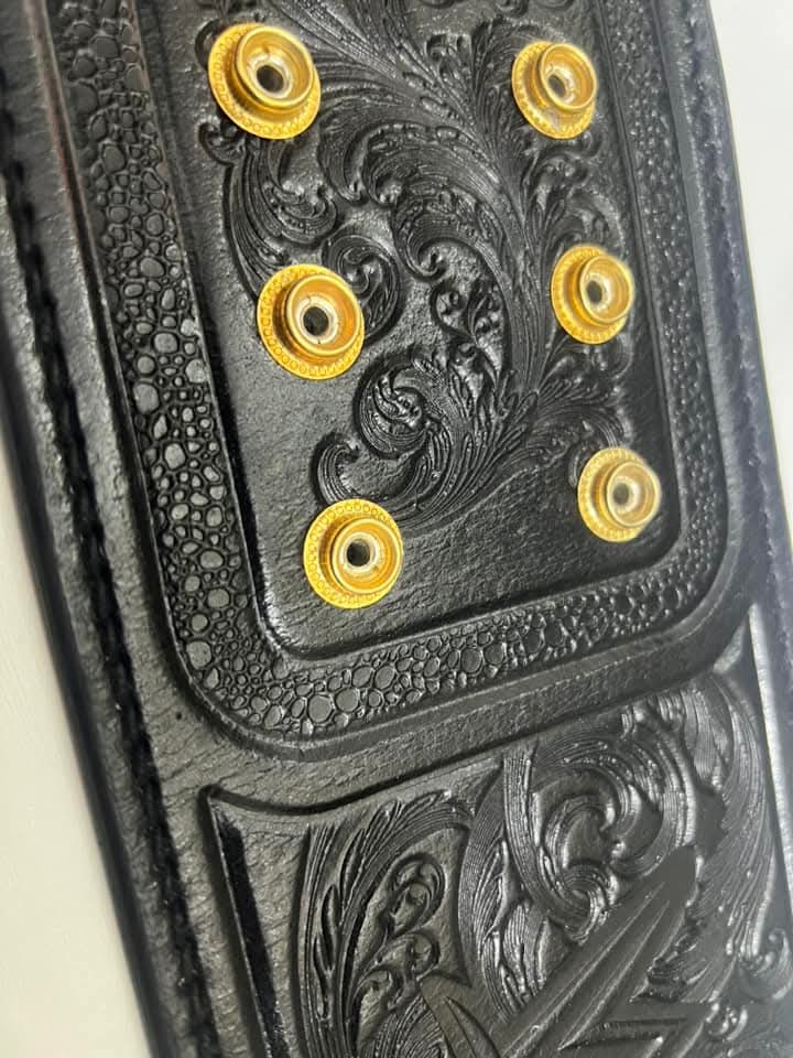 Hand-Tooled Leather Sendout Strap for 2023 WWE World Heavyweight Championship
