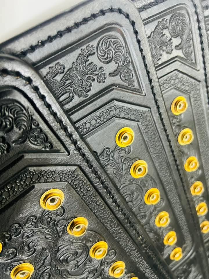 Hand-Tooled Leather Sendout Strap for 2023 WWE World Heavyweight Championship